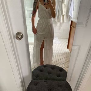 Forever 21 Beach White Button Maxi Dress